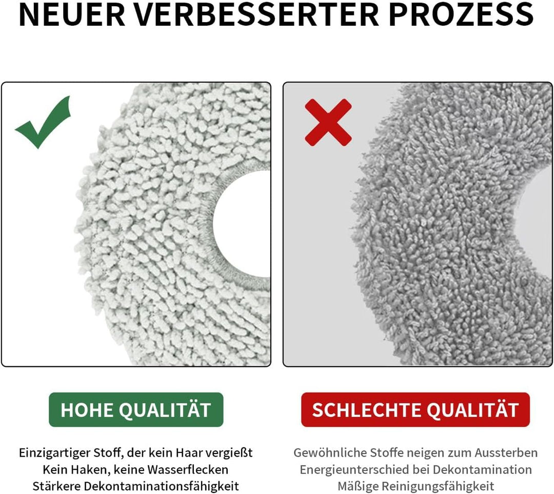 14 Stück Zubehörset für ECOVACS DEEBOT T30 Omni / T30 PRO Omni, 4 Wischtücher,10 Staubbeutel
