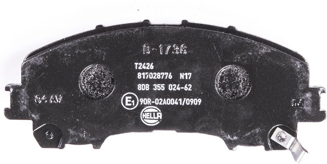 HELLA PAGID 8DB 355 024-621 Bremsbelagsatz - T2426 - Dicke/Stärke: 15.8mm - mit akustischer Verschle