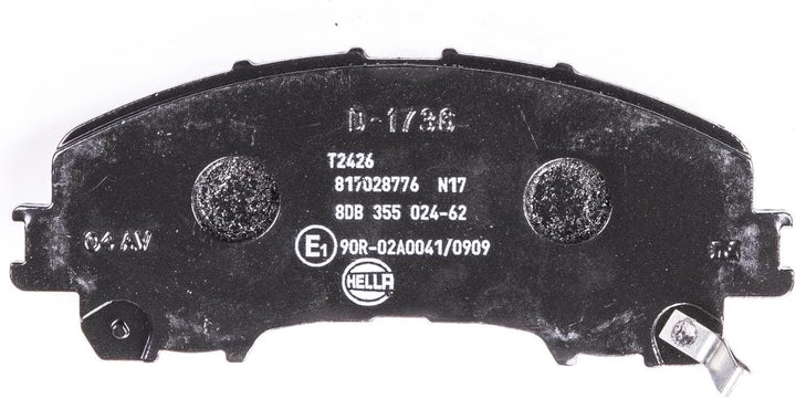 HELLA PAGID 8DB 355 024-621 Bremsbelagsatz - T2426 - Dicke/Stärke: 15.8mm - mit akustischer Verschle