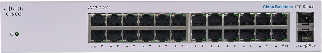 Cisco Business CBS110-24T-D Unmanaged Switch | 24﻿ GE-Ports | 2﻿ x﻿﻿ 1G-SFP Shared | Begrenzter Lebe