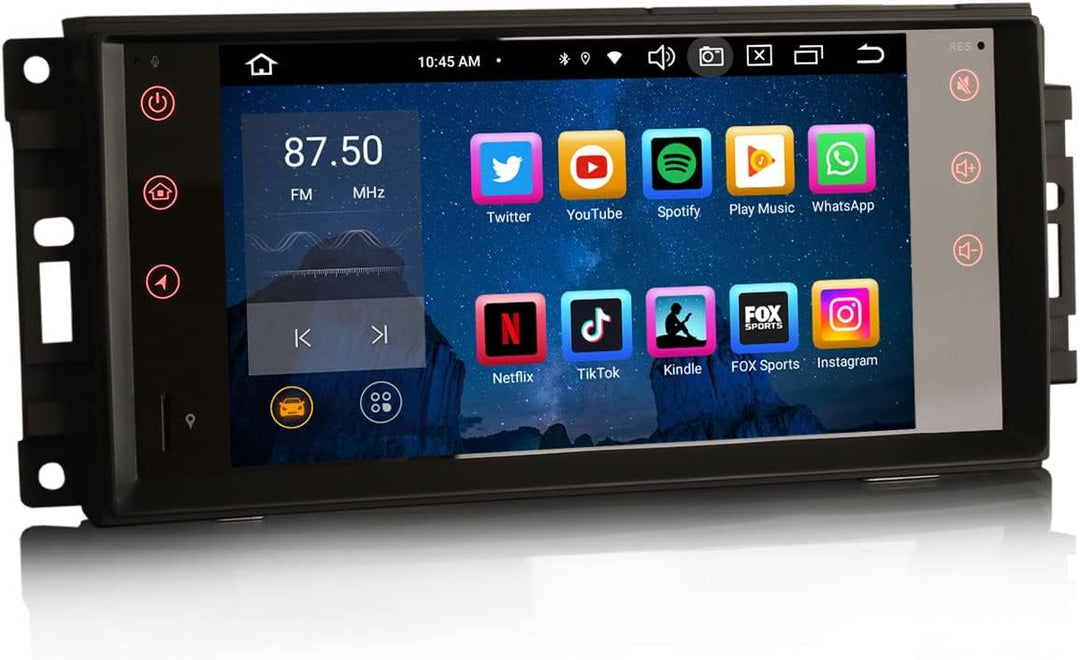 Erisin 7 Zoll Android 12 Autoradio mit GPS Navi Für Jeep Wrangler Compass Chrysler 300c Sebring Dodg
