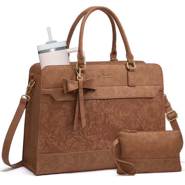 LOVEVOOK Handtasche Damen Gross, 15,6 Zoll Laptoptasche Arbeitstasche Elegant Uni Tasche Schultasche