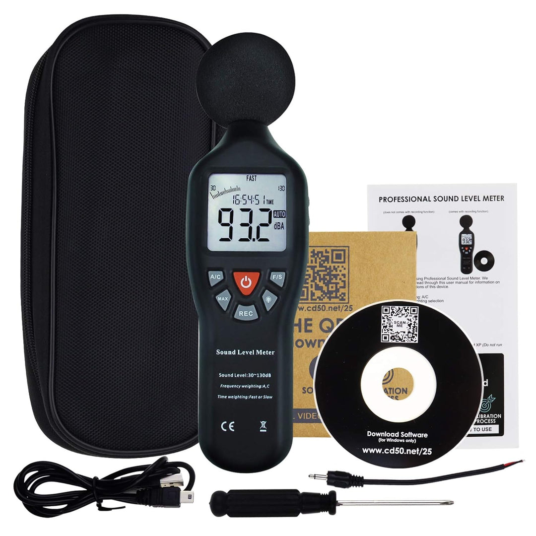 Instrument Kompakt Fachmann Digital Klang Niveau Meter Dezibel mit Hintergrundbeleuchtetes Anzeige H