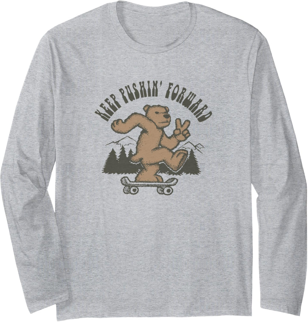 Schieben Sie immer nach vorne. Langarmshirt