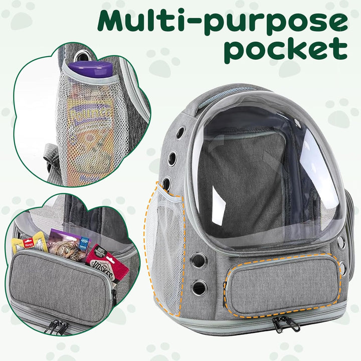 Erweiterbar Katzenrucksack mit Fenster Hunderucksack bis 8kg Katzenrucksack Grosse Katzen Cat Backpa