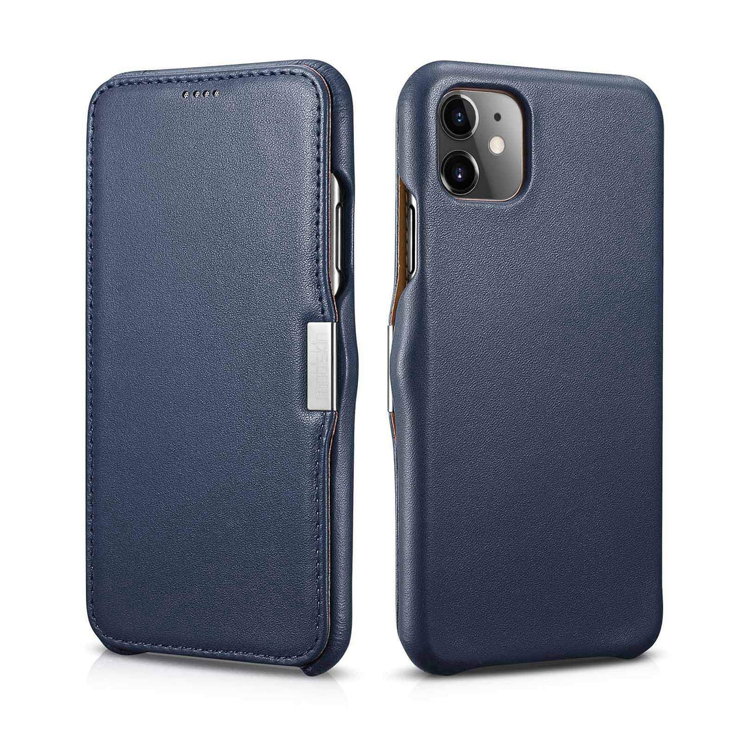 Mobiskin Hülle kompatibel mit Apple iPhone 11 (6,1 Zoll), Handyhülle mit echtem Leder, Case, Schutzh