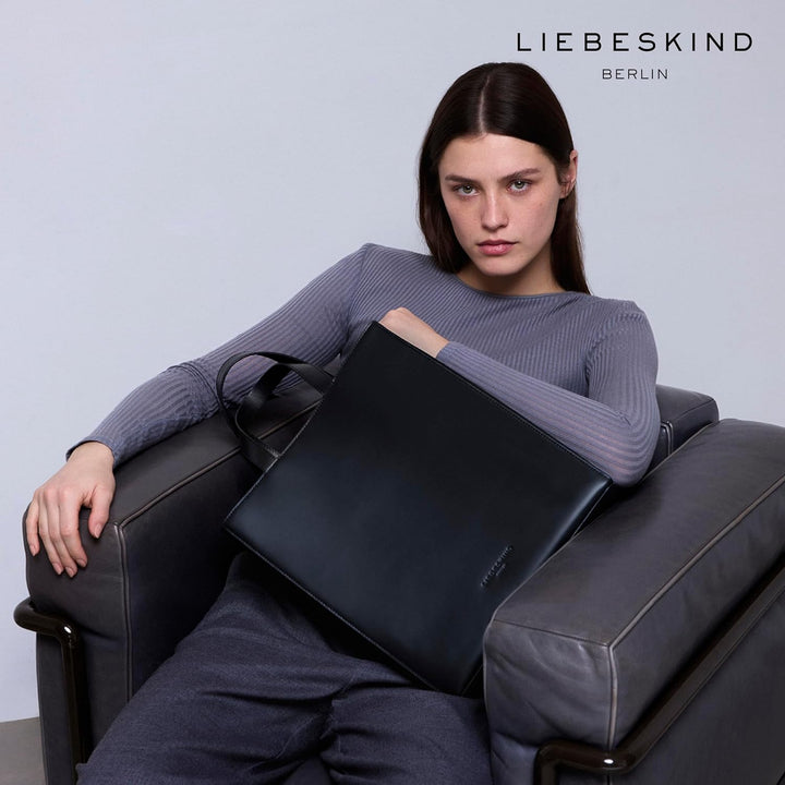 Liebskind Berlin Suede Paperbag Tote M, Medium (HxBxT 34cm x 29cm x 15cm) Dark Mandarine, Dark Manda