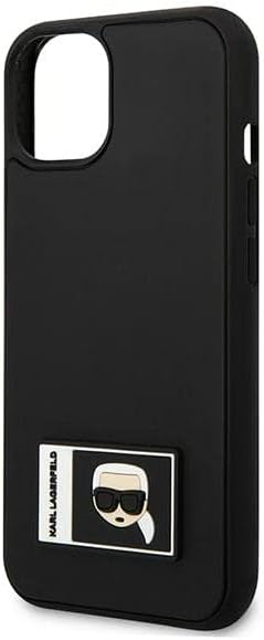 Karl Lagerfeld KLHCP13M3DKPK Hülle für iPhone 13 6,1" schwarz/Black hardcase Ikonik Patch