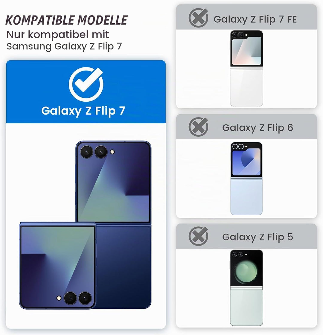 Doeshine für Samsung Galaxy Z Flip 7 Hülle [Not für Flip 7FE] mit Mag-Safe, Ständer und Displayschut