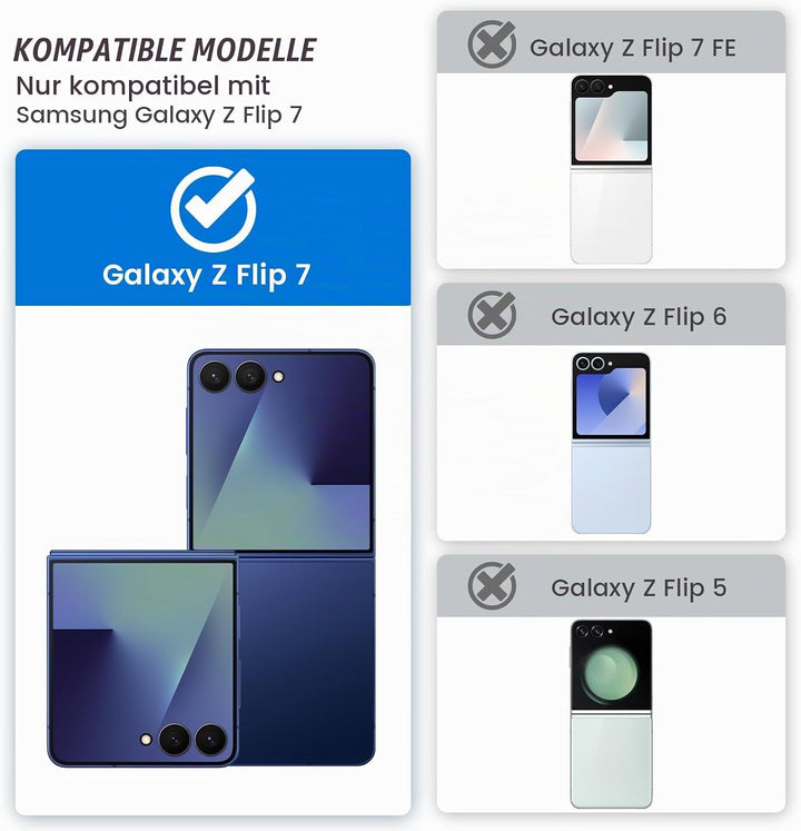 Doeshine für Samsung Galaxy Z Flip 7 Hülle [Not für Flip 7FE] mit Mag-Safe, Ständer und Displayschut