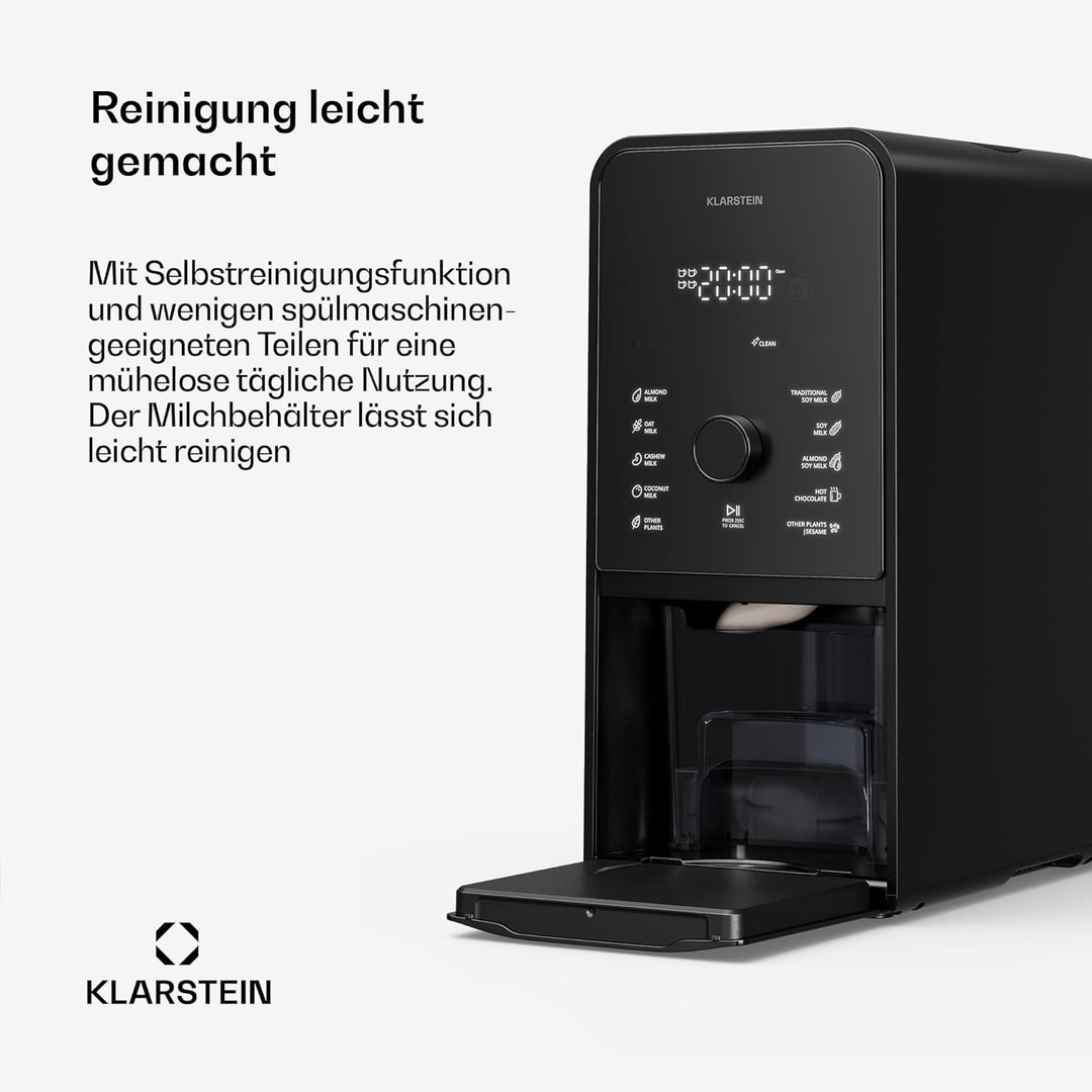 Klarstein Marcia Touch Pflanzenmilchbereiter, 1200W, 12 Programme, Selbstreinigung, LCD-Touch, 1,2L