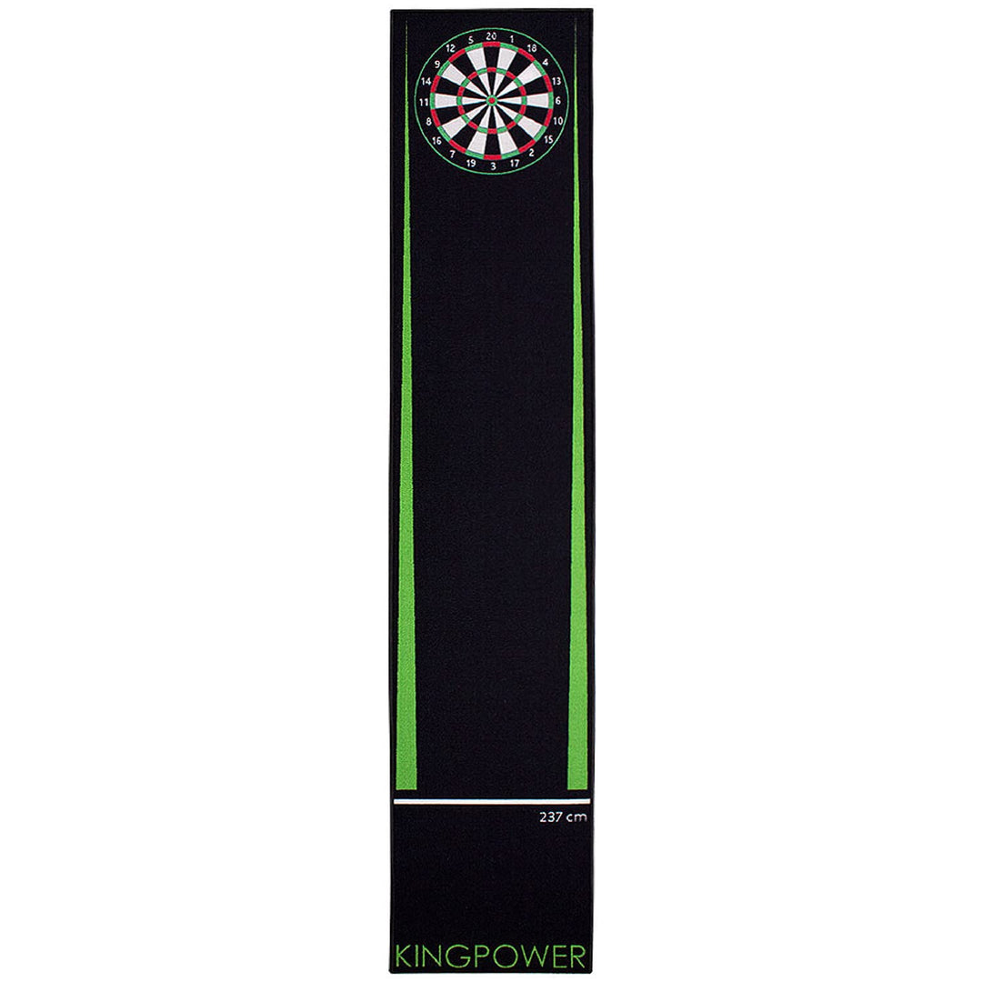 Kingpower Dartteppich mit Abwurflinie, Dart Zubehör mit Motiv, Dartmatte mit Oche, pflegeleichter Te