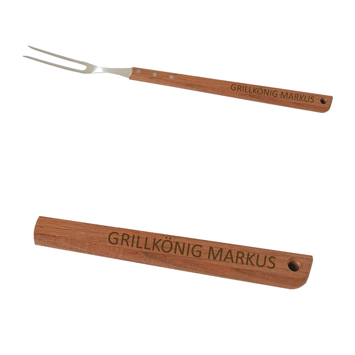 laser-diele Grillgabel mit Gravur – Personalisiertes Grillbesteck – Geschenke für Männer – Geburtsta