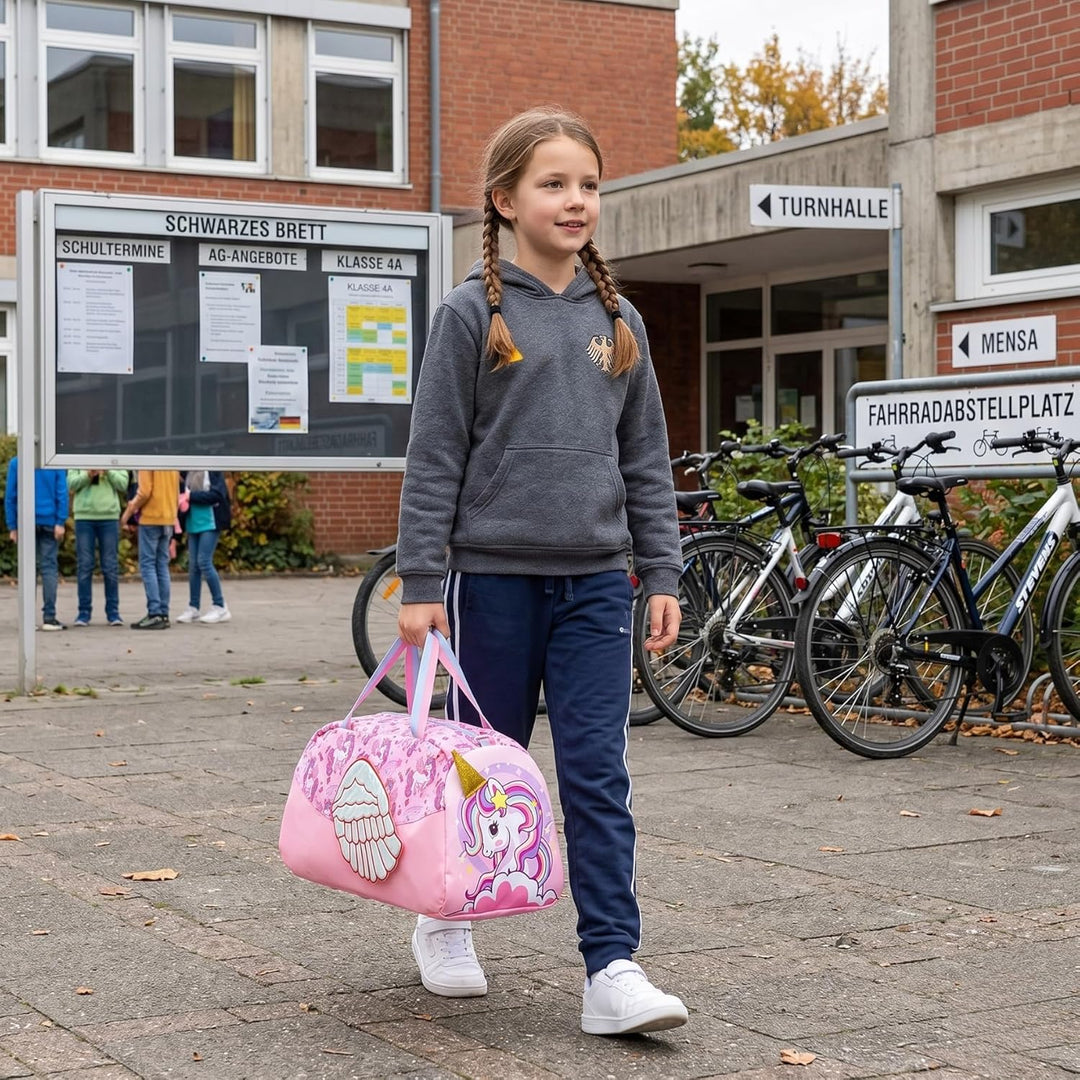 Suweir Sporttasche Kinder Schwimmtasche Mädchen Wasserdicht Reisetasche Weekender Badetasche Niedlic