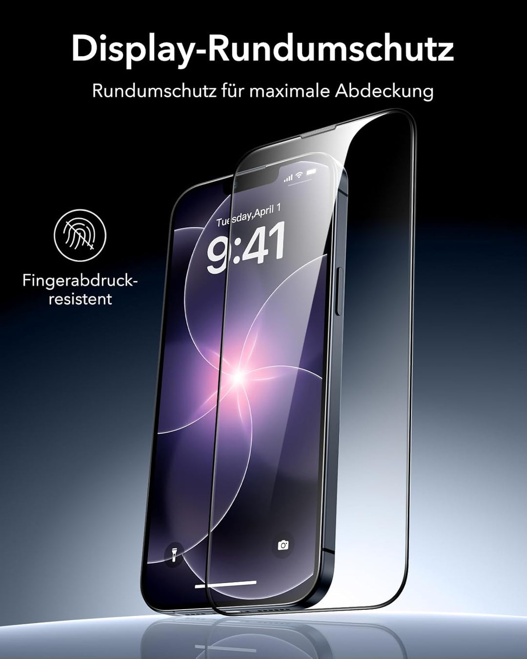 ESR für iPhone 14/13/13 Pro für Panzerglas, 9H+ Displayschutzfolie aus gehärtetem Glas 3 Stück, blas
