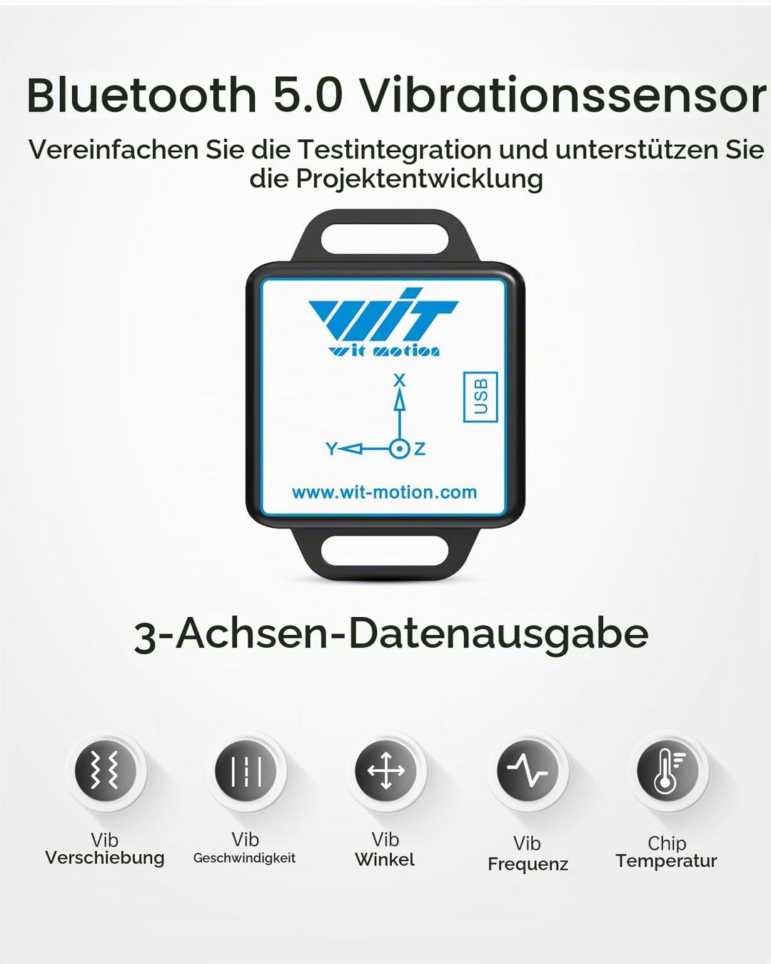 [Ble Trillingssensor] WTVB01-BT50 Ble Draadloze MPU6050 Multi-Connect Trillingssensor, 100Hz Uitgang