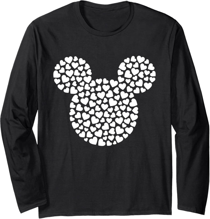 Disney Mickey Mouse Icon Filled with Hearts Langarmshirt