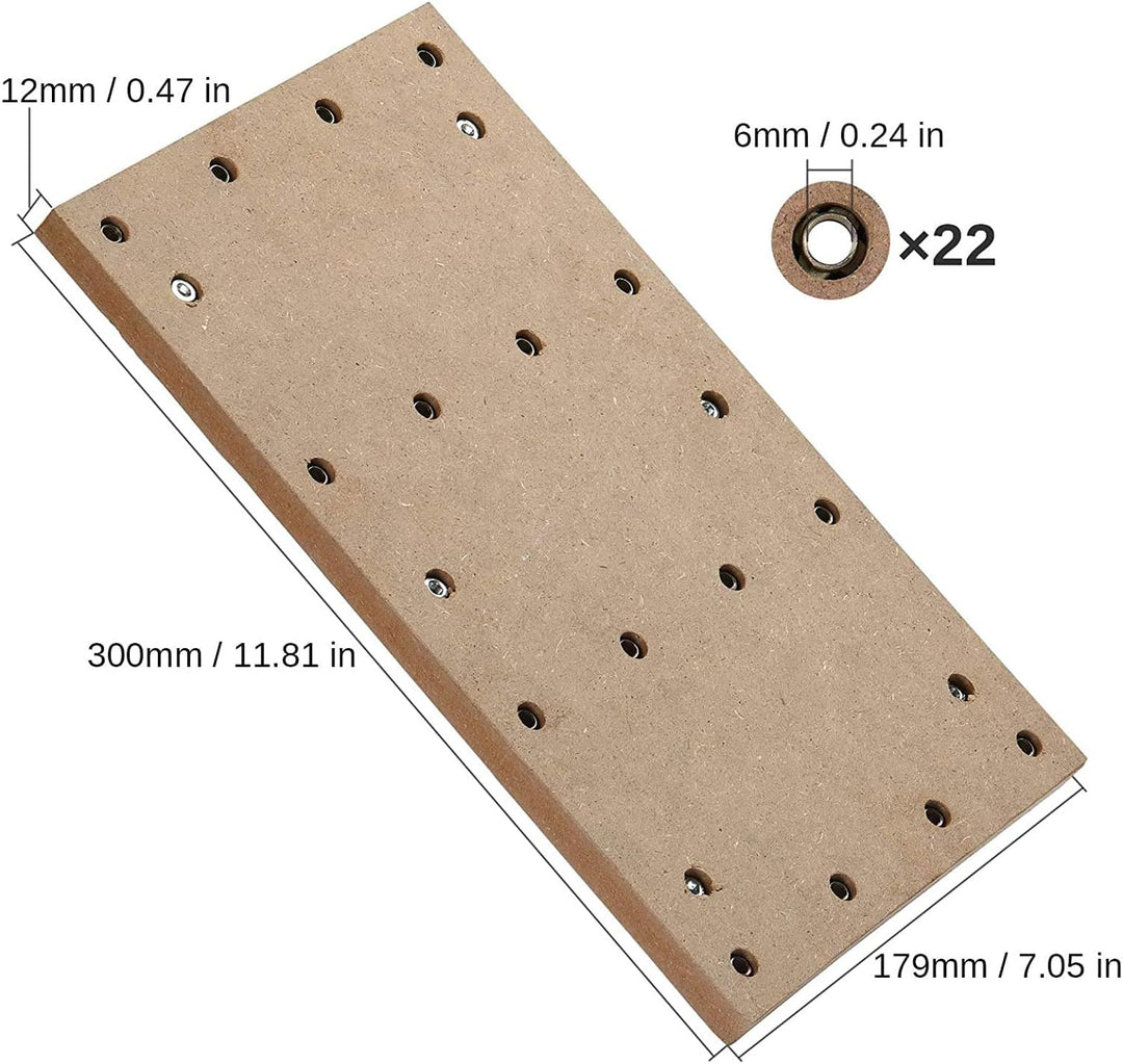 Genmitsu CNC MDF-Arbeitsoberfläche für 3018 CNC-Fräser, 30 x 18 x 1,2cm, M6-Löcher (6mm) Für 3018-PR