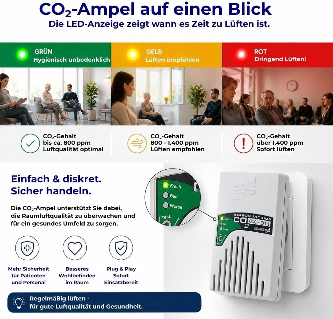 CO2 Steckdosenampel GX-D11