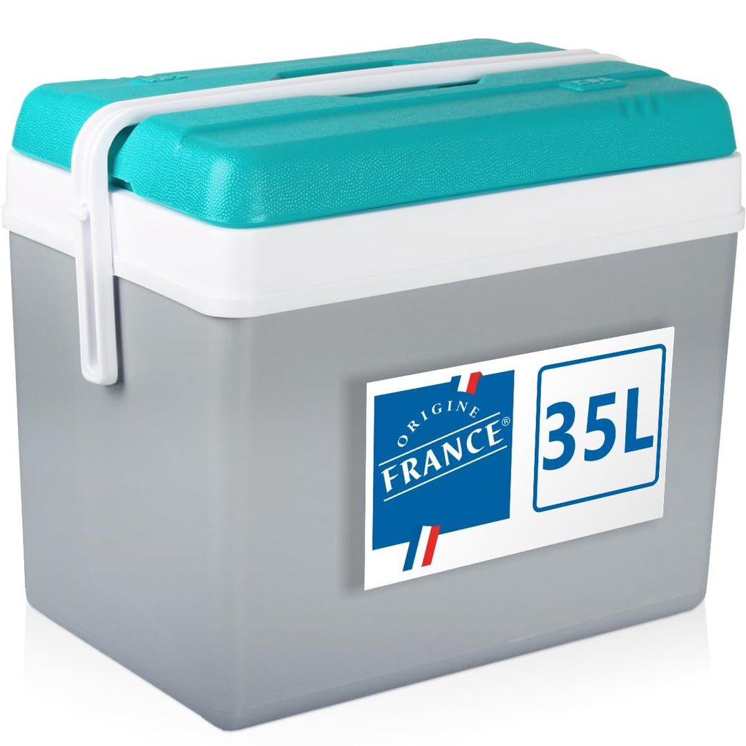 Kühlbox Isolierbox Kühltasche Camping Thermobox Isoliertasche Grau Kühlbox 35L, Kühlbox 35L
