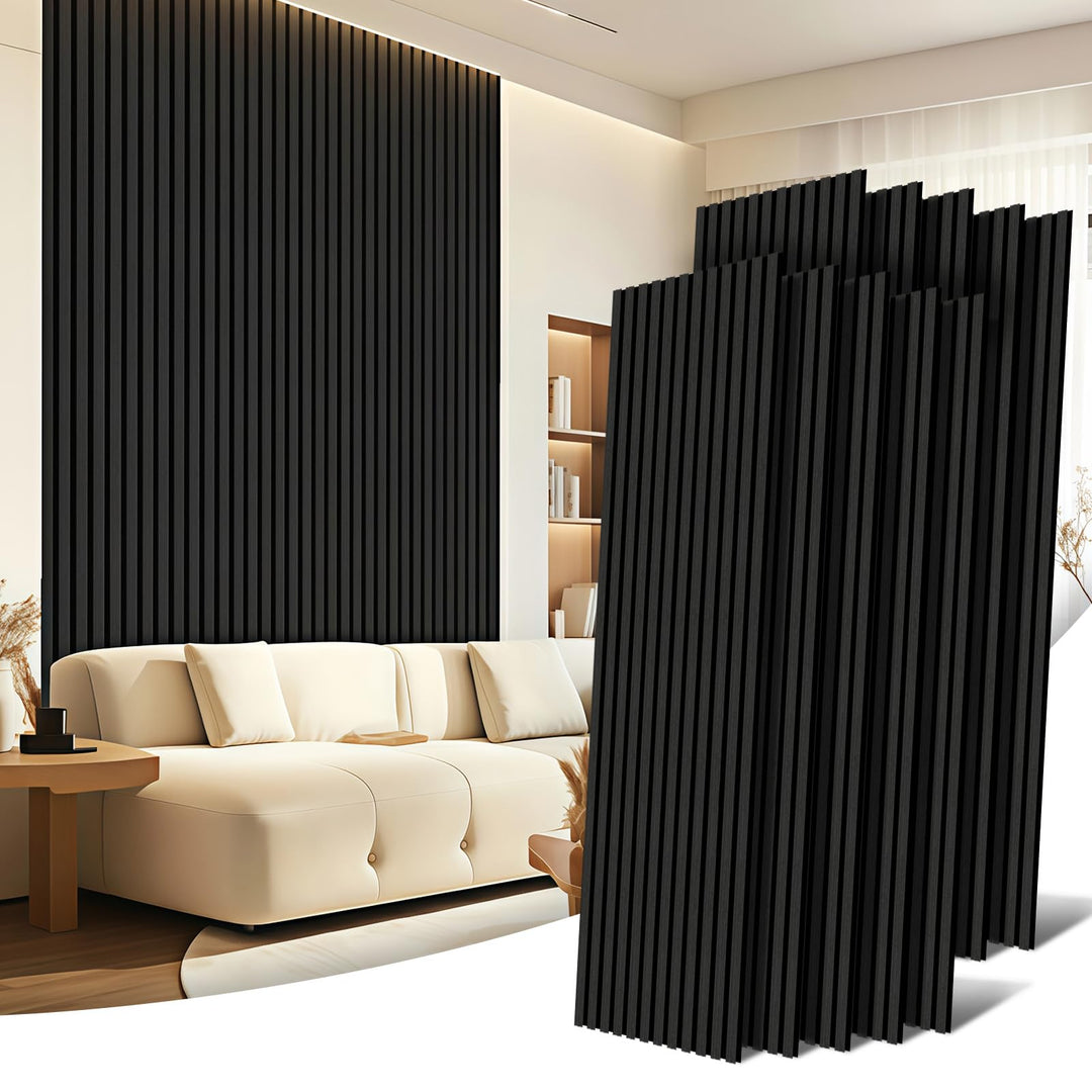 AKK-STAR Akustikpaneele Holz - 14,4 m² (10 Stück 240x60cm) | Schalldämmung, Akustikverbesserung für