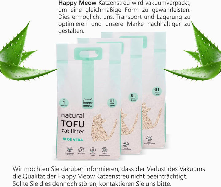 Tofu-Katzenstreu für Katzen (18L/7,5Kg) - Natürlich und biologisch abbaubar - Sofort klumpend, staub