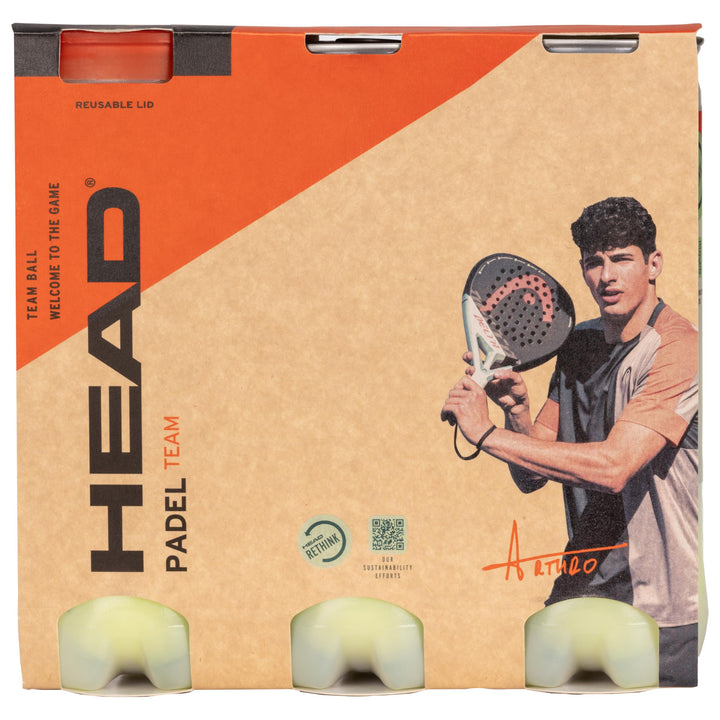 Head Packung mit 3 Flaschen für Padel, Edition 2019, Erwachsene, Unisex, Gelb, Grösse M Packung mit
