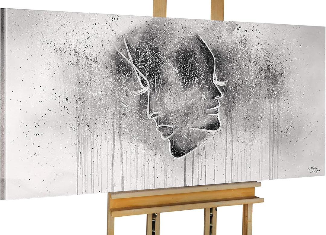 Monica Mirafiori I 100% HANDGEMALT I Gemälde Faces 100x50cm | Gemälde Handgemalt | Acrylgemälde | Se