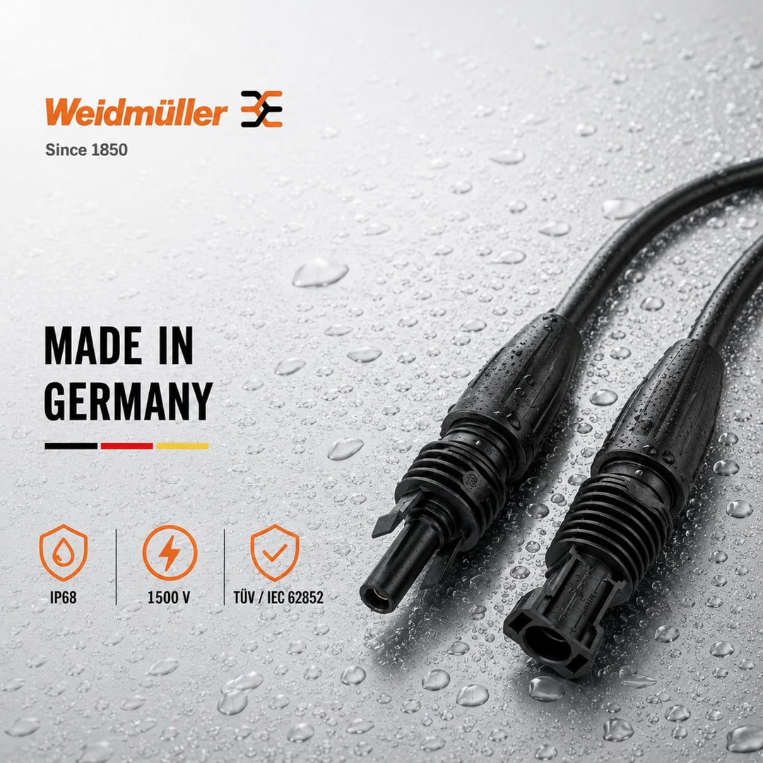 10 Stück Weidmüller 1422030000 PV-Stick PV Steckverbinder I Photovoltaik-Steckverbinderset 1.500 V D