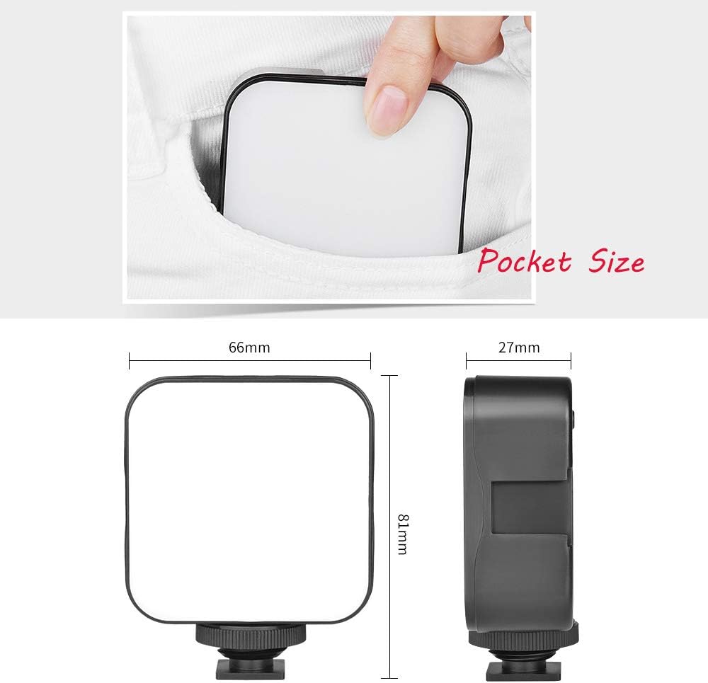 Andoer Smartphone-Video-Rig mit 2 LED-Video-Lichtern, Handy-Video-Stabilisator, Stativhalterung für