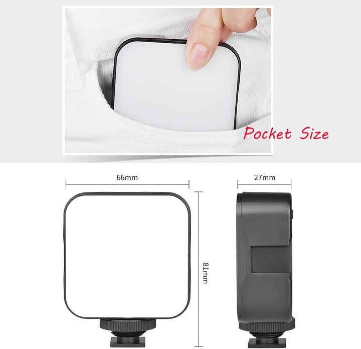 Andoer Smartphone-Video-Rig mit 2 LED-Video-Lichtern, Handy-Video-Stabilisator, Stativhalterung für