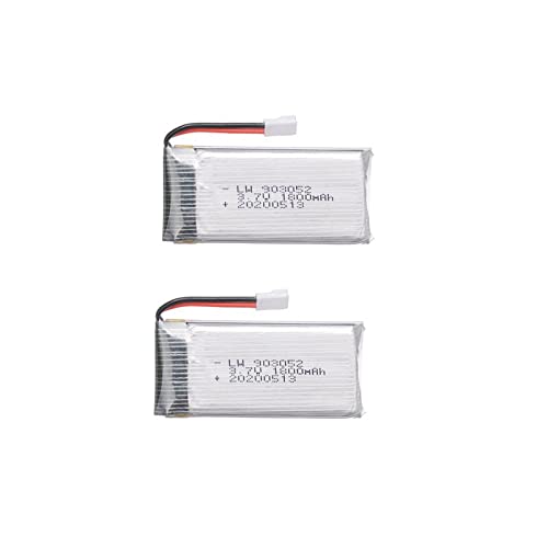 YUNIQUE Deutschland 2 Stück wiederaufladbare Lipo Batterie (3.7v, 1800mAh Lipo) für Rc Drohnen Quadc