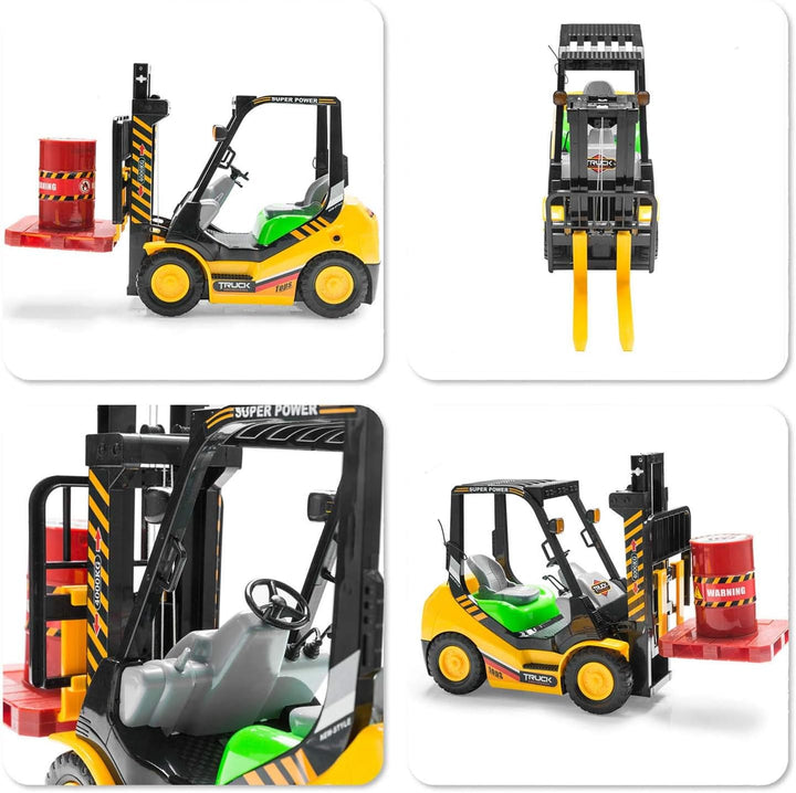 GOODS+GADGETS Ferngesteuerter RC Gabelstapler 1:10 R/C Modellbau Stapler Hoch-Hubwagen Funk Spielzeu