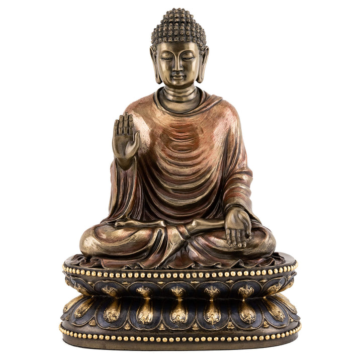 22,9 cm kalt gegossen Bronze Finish Regal Shakyamuni Buddha Statue