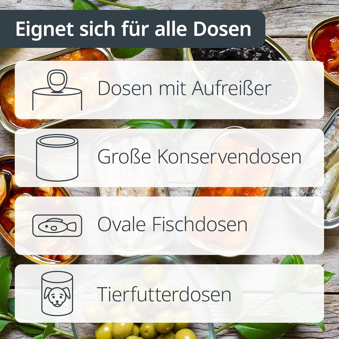 ADE Elektrischer Dosenöffner | perfekt für Senioren | praktischer Deckelöffner mit Magnet und Haken