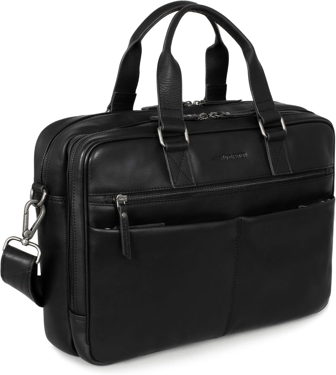 Marc Peter Laptoptasche Dallas I Leder Umhängetasche für 15.6 zoll Laptop I Aktentasche für Notebook