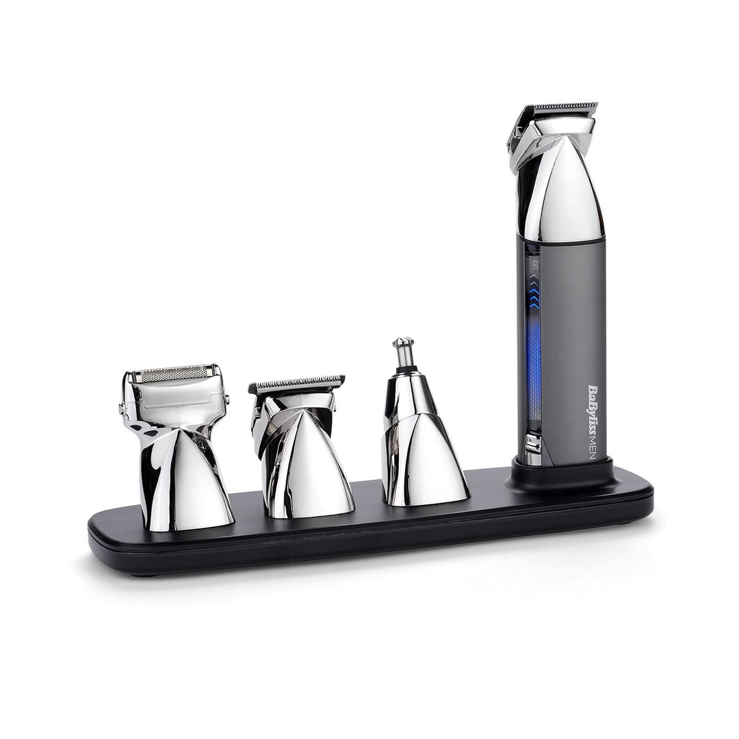 BaByliss Men Super-X Metal Series 15-in-1 Multitrimmer, Silber, Grau, Multi Trimmer