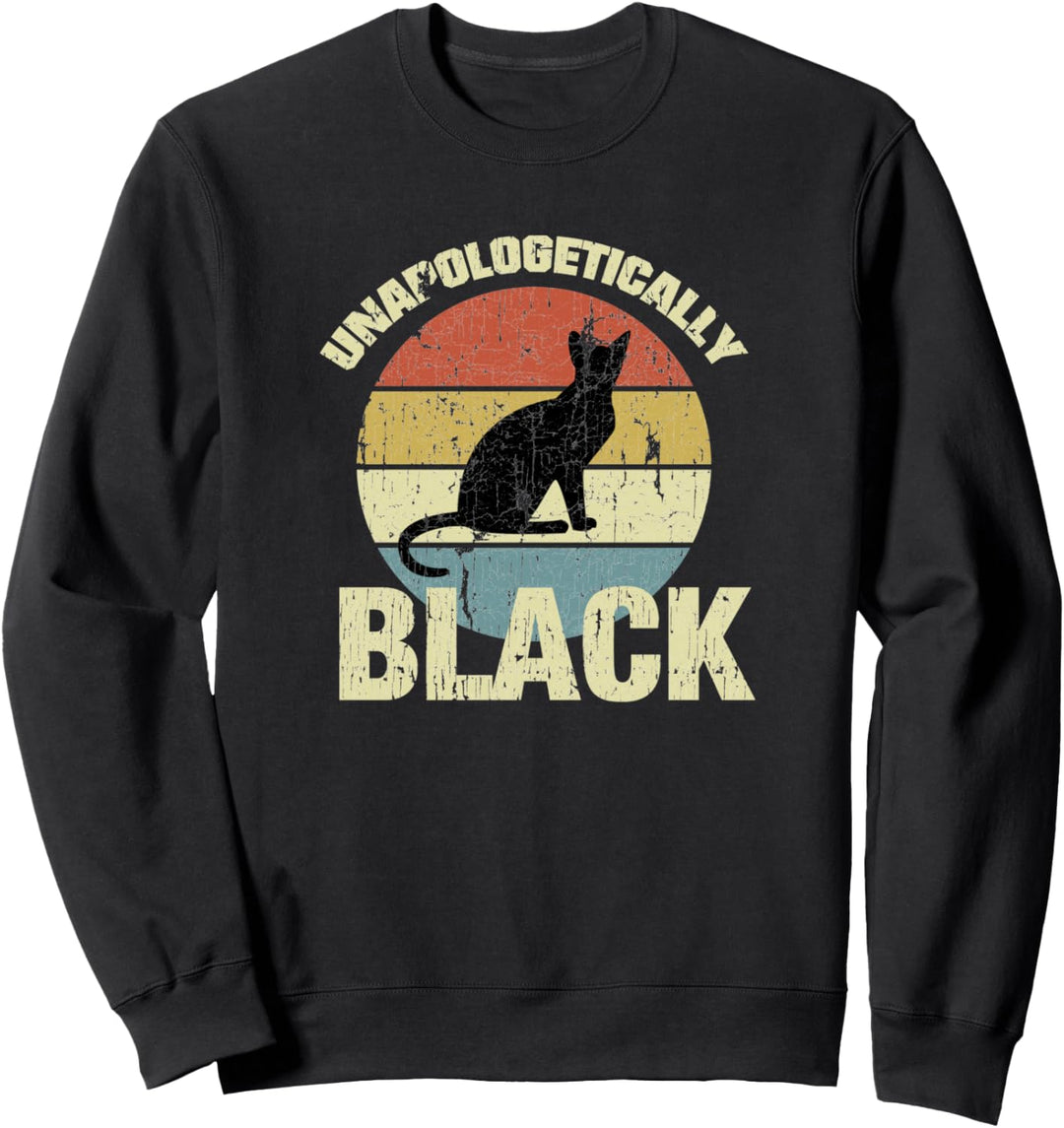 Unapologetisch schwarze Katze Halloween Sweatshirt
