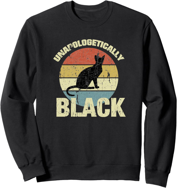 Unapologetisch schwarze Katze Halloween Sweatshirt