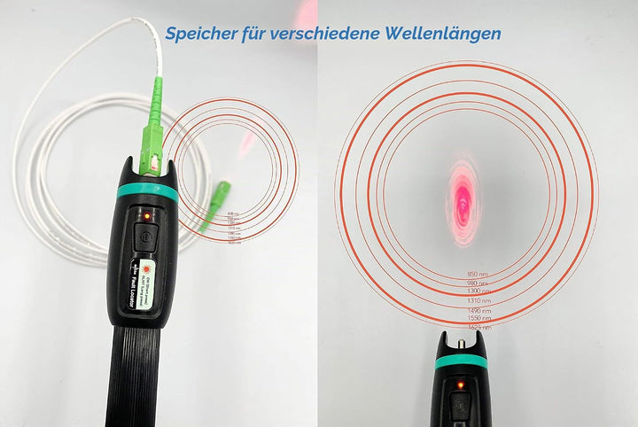 Elfcam® - Universal FTTH VFL optischer Stift, optische Fehlersuche, Lieferung mit Adapter SC männlic