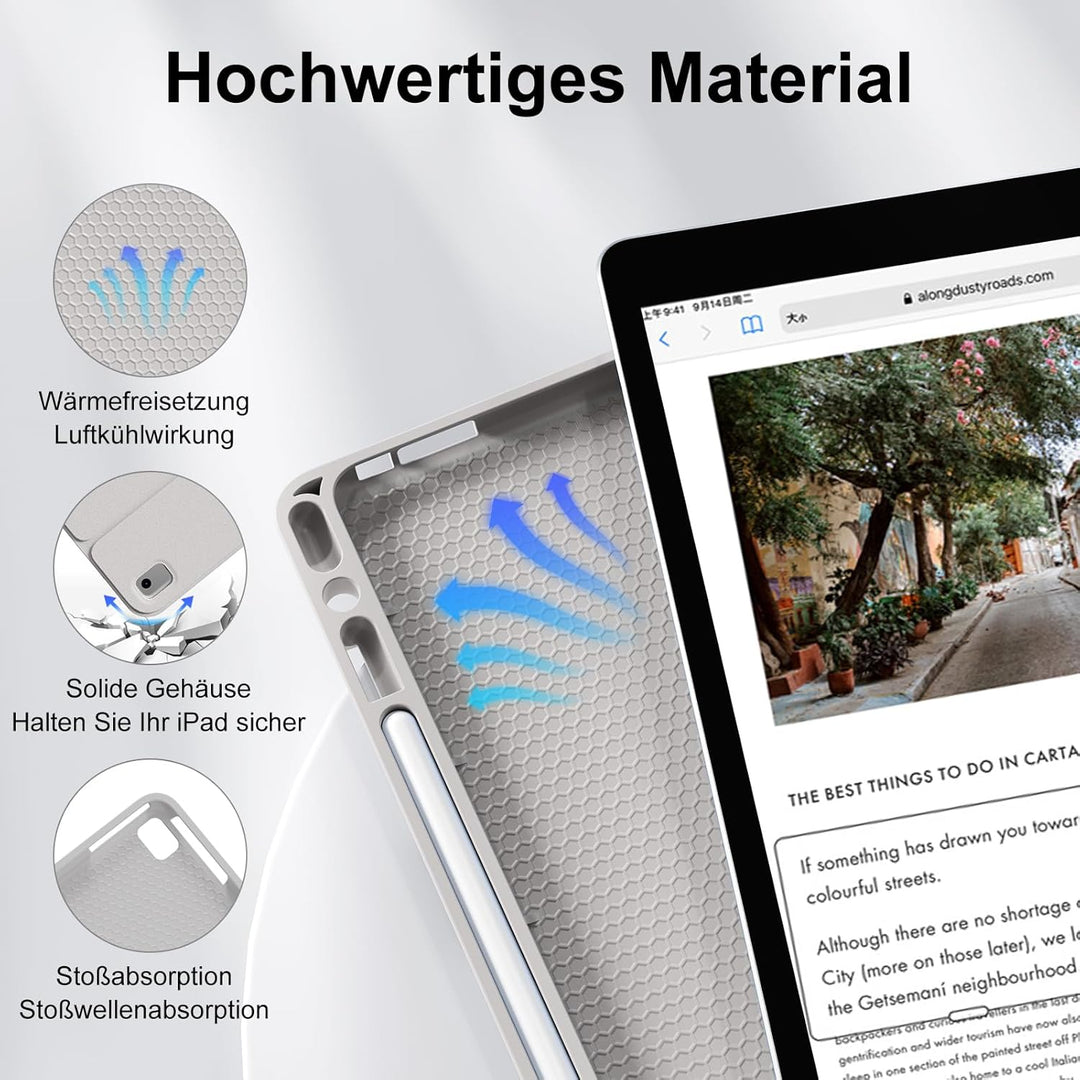Tastatur Hülle für iPad 10.2 Zoll (9./8./7. Generation), für iPad Air 3rd / Pro 10.5, Magnetisch Abn