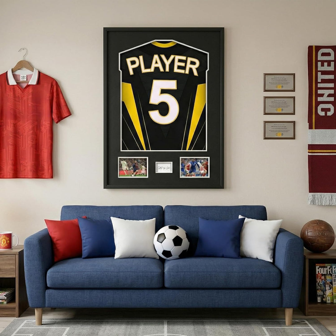 Trikotrahmen 60 x 80cm Rahmen für Fussball Trikotm 3D Box Frame Aluminium und Acrylglas Trikot Einra