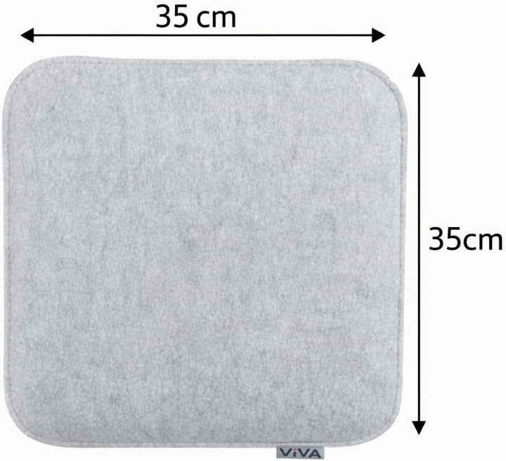 Brandsseller 8er Set Sitzkissen aus Filz 35x35x2 cm – Robuste Stuhlauflagen für innen und aussen, ec
