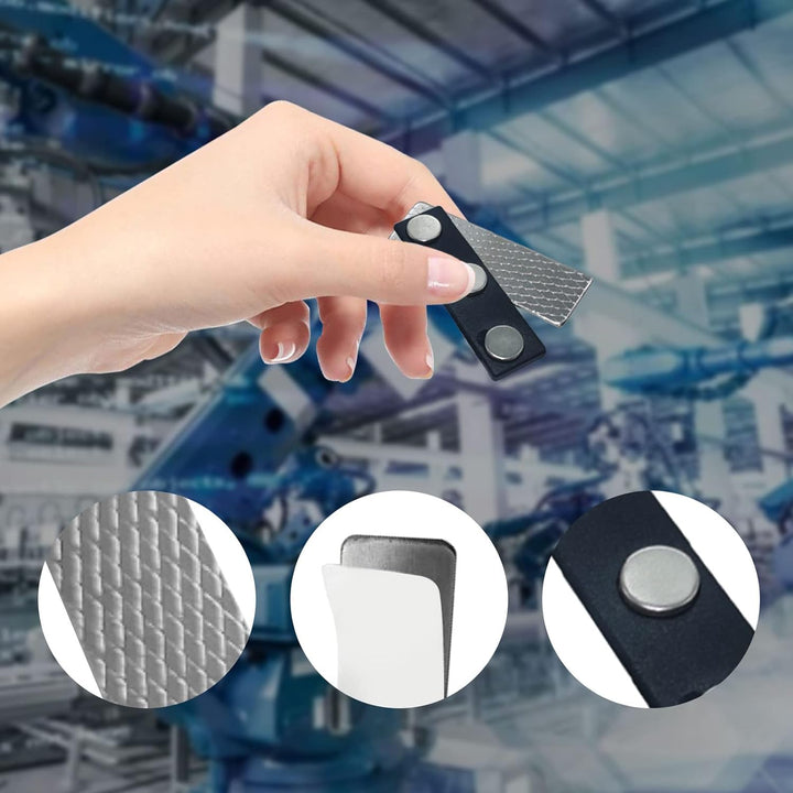 50 Stück Magnetische Namensschild, magnetischer Namensschild-Verschluss, Ausweishalter, Clip mit 3 N