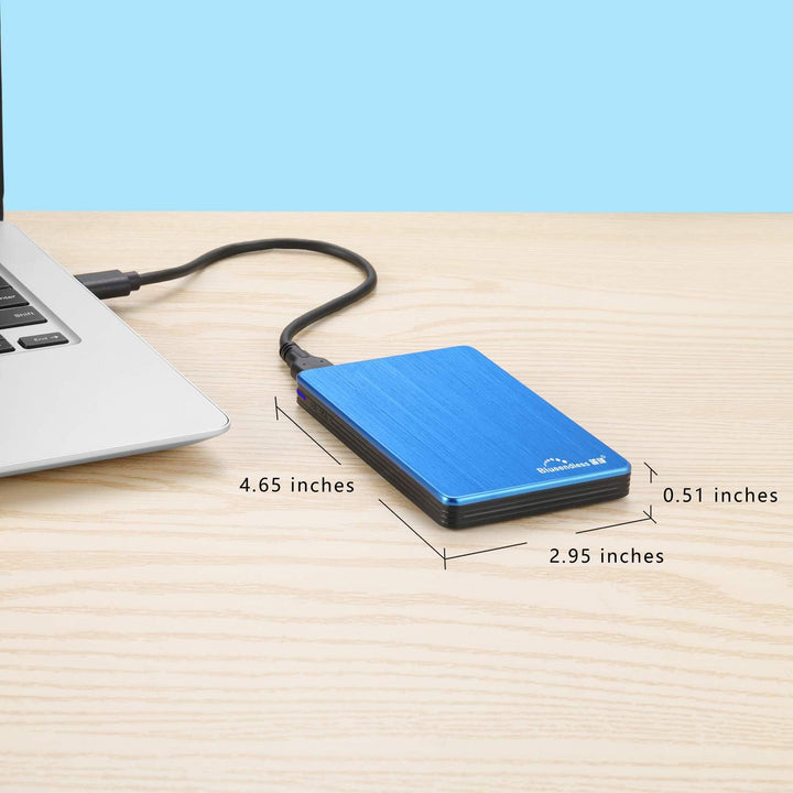 Blueendless Tragbare Externe Festplatte USB 3.0 2,5 Zoll (250GB, blau), Blau 250 GB