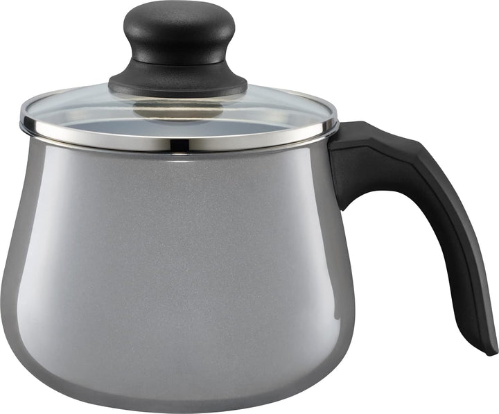 WMF Fusiontec Mineral Milchtopf mit Gladeckel 12 cm, Kochtopf Induktion, High-Tech Keramik, backofen