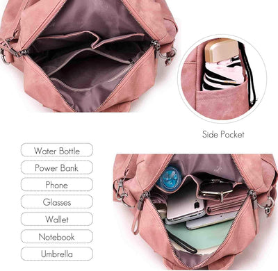 FANDARE Damen Rucksack Schultasche Wasserdicht Handtasche Frauen Umhängetasche Pendler Schulrucksack