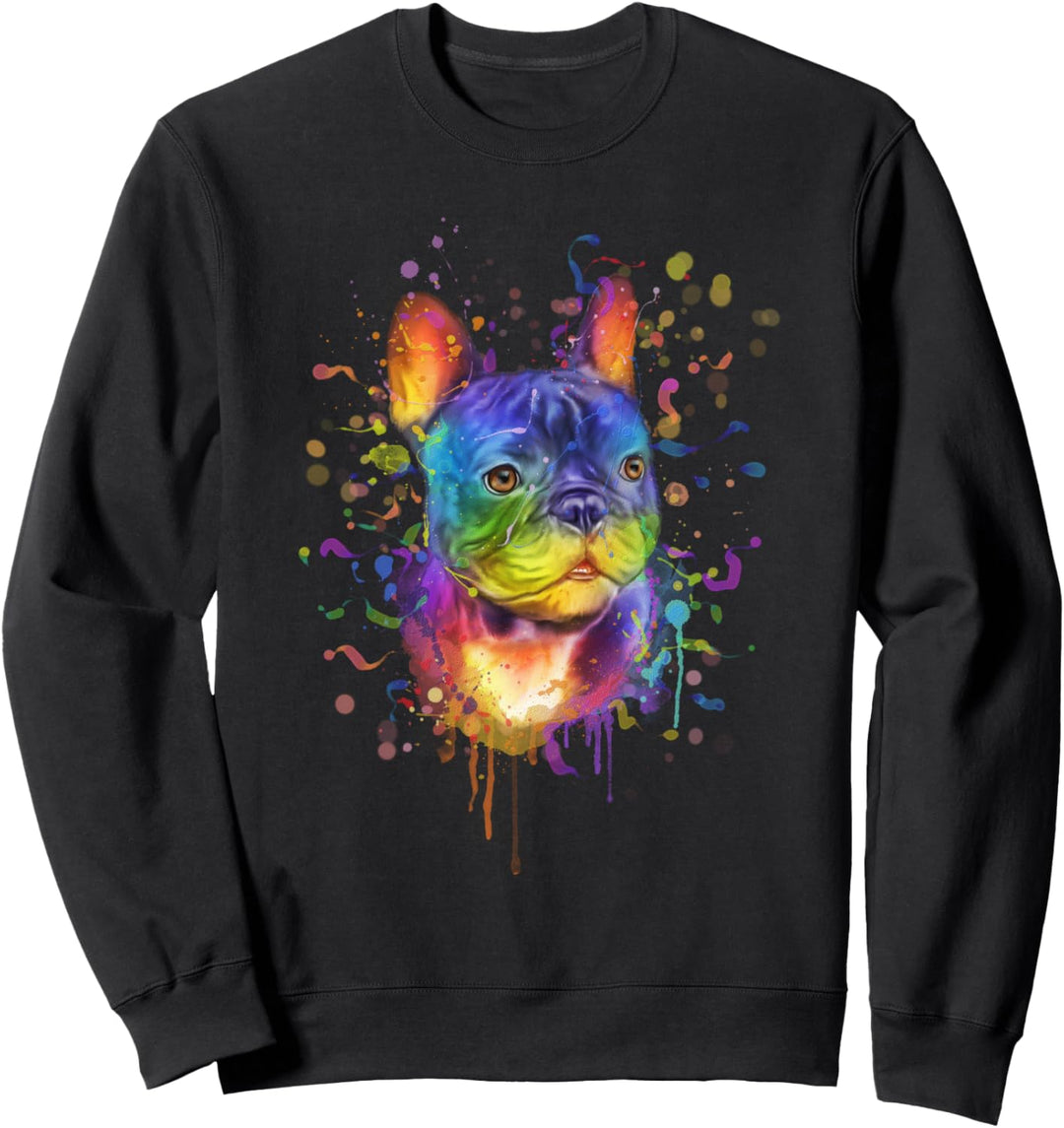 Splash Art Französische Bulldogge French Bulldog Frenchie Sweatshirt