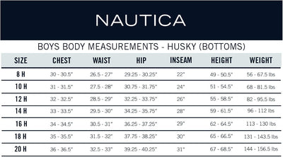 Nautica Boys' School Uniform Flat Front Pant, Black, 14