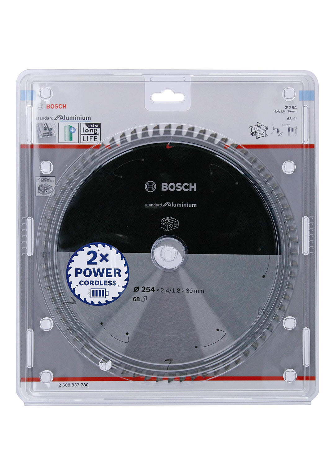 Bosch Professional 1x Kreissägeblatt Standard for Aluminium (Aluminium, Sägeblatt Ø 254 x 30 x 2,4 m